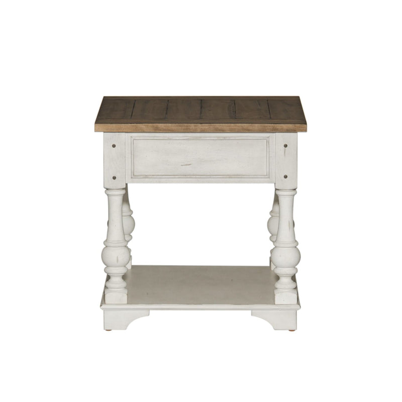 Morgan Creek End Table in Antique White