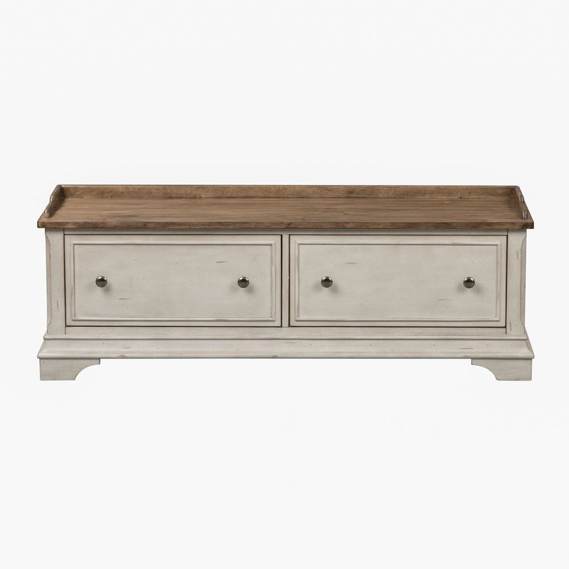 Morgan Creek Storage Hall Bench in Antique White