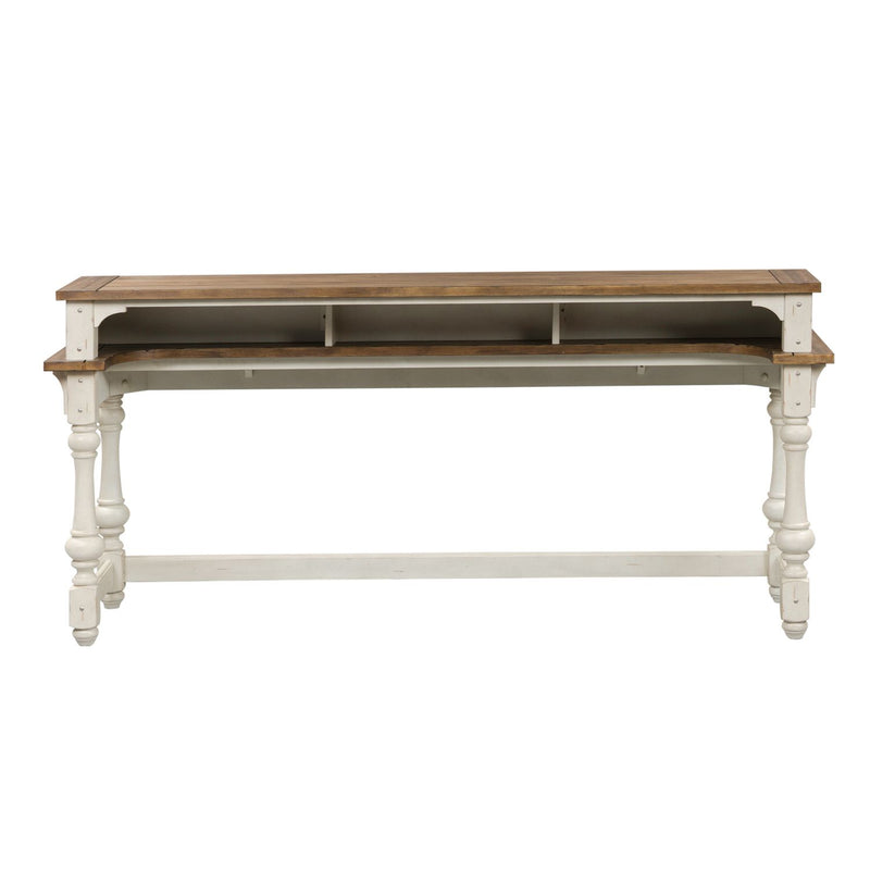 Morgan Creek Console Bar Table in Antique White
