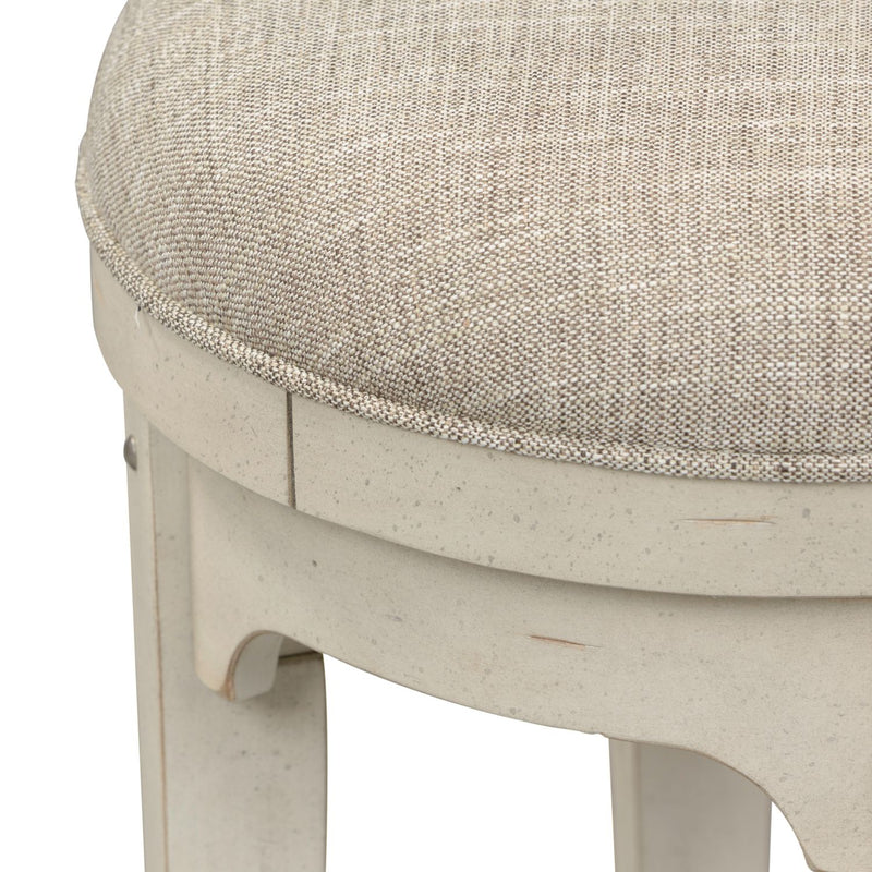 Morgan Creek Console Swivel Stool in Antique White