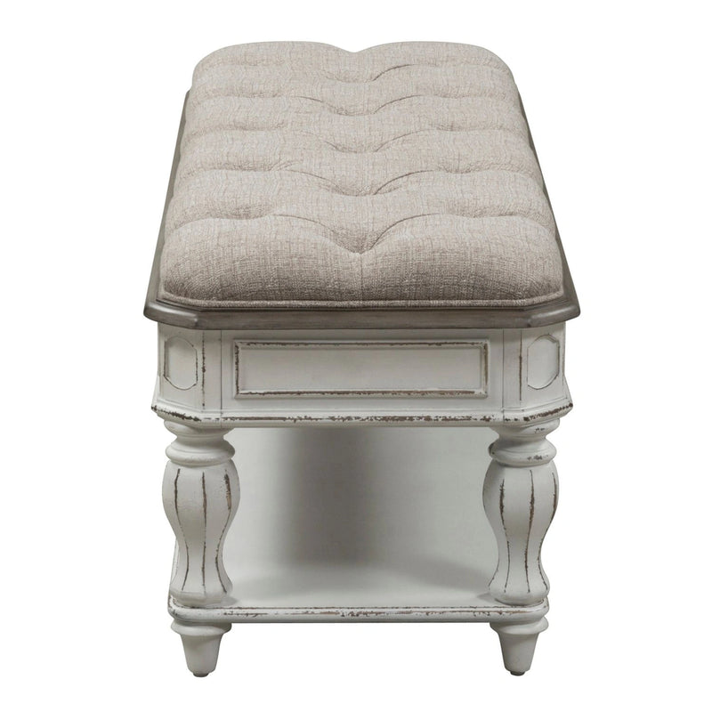 Magnolia Manor Bed Bench in Antique White image