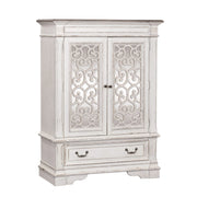 Abbey Park Mirrored Door Chest in Antique White image