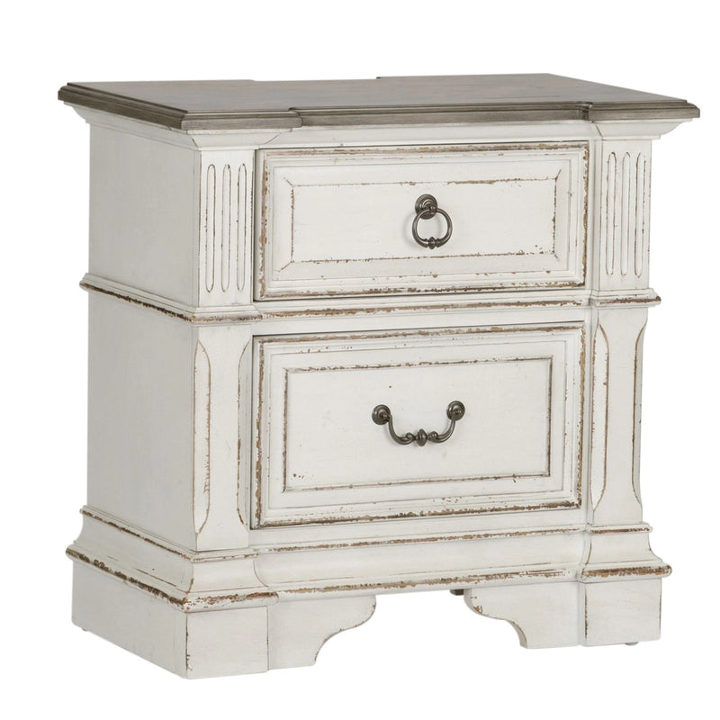 Abbey Park Uph Sleigh Bed, Dresser & Mirror, Night Stand image