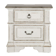 Abbey Park King California Panel Bed, Dresser & Mirror, Night Stand image