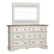Abbey Park Panel Bed, Dresser & Mirror, Night Stand image
