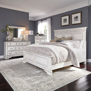 Abbey Park Queen Panel Bed, Dresser & Mirror, Chest image