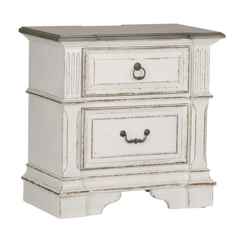 Abbey Park Uph Sleigh Bed, Dresser & Mirror, Night Stand image