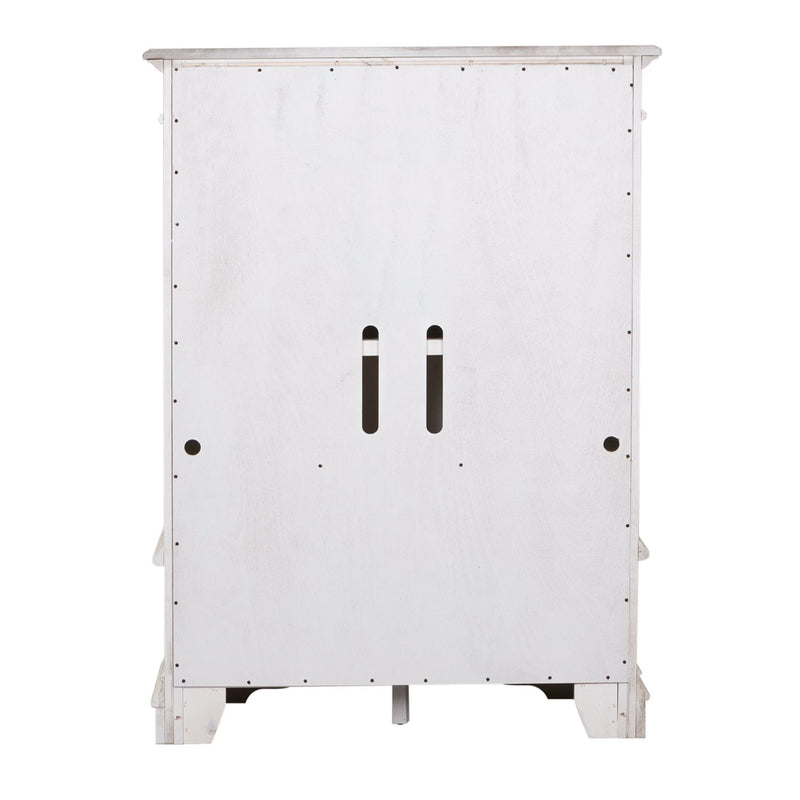 Abbey Park Mirrored Door Chest in Antique White image