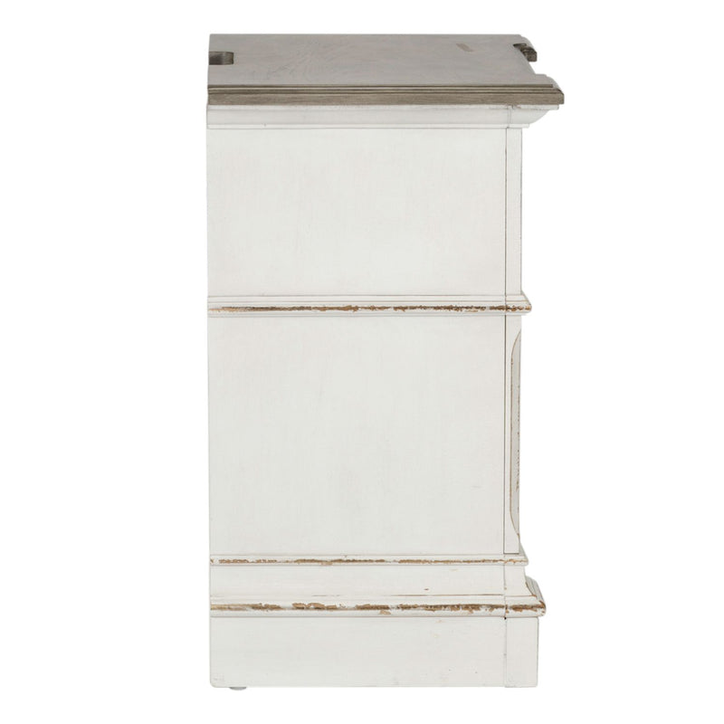 Abbey Park Drawer Nightstand in Antique White image