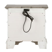 Abbey Park Drawer Nightstand in Antique White image