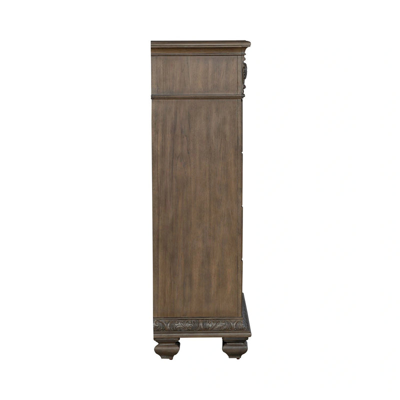Carlisle Court 5 Drawer Chest in Chestnut with Dusty Wax image