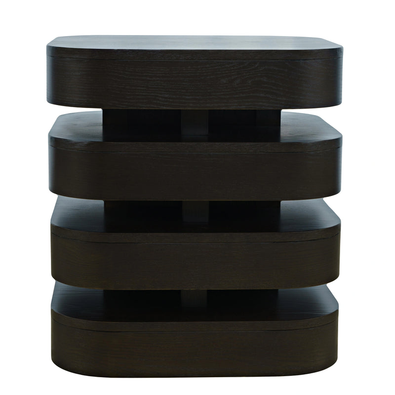 Brix Square End Table-Espresso