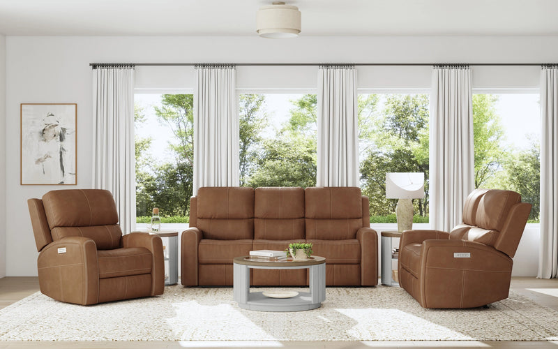 Linden Power Reclining Sofa with Power Headrests & Lumbar - 5000007532