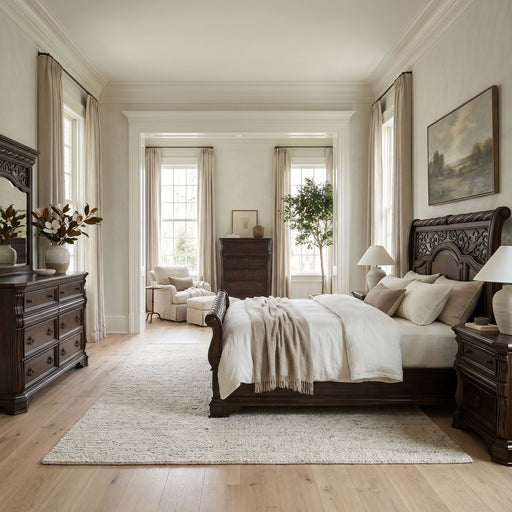 Arbor Place Queen Sleigh Bed, Dresser & Mirror, Chest, Night Stand image