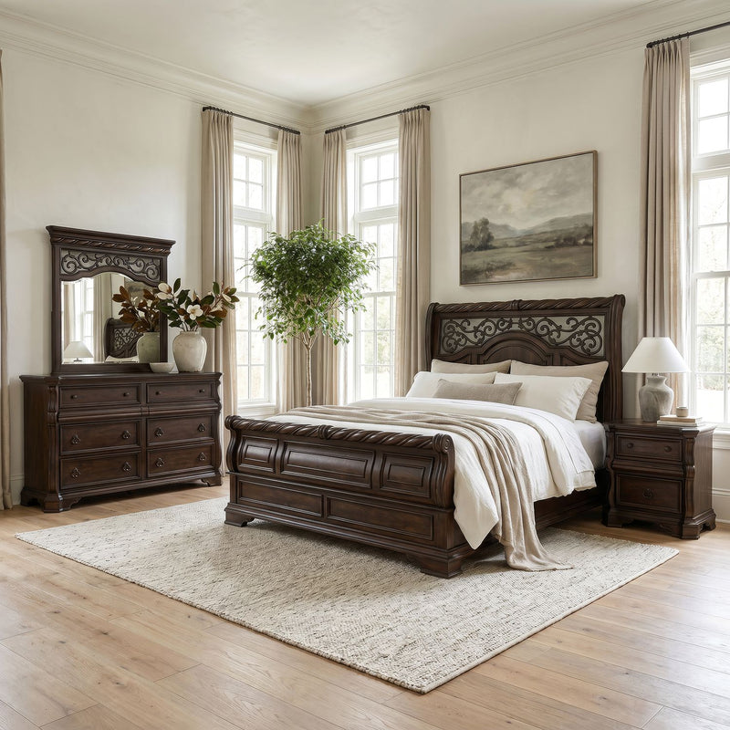Arbor Place Queen Sleigh Bed, Dresser & Mirror, Night Stand image