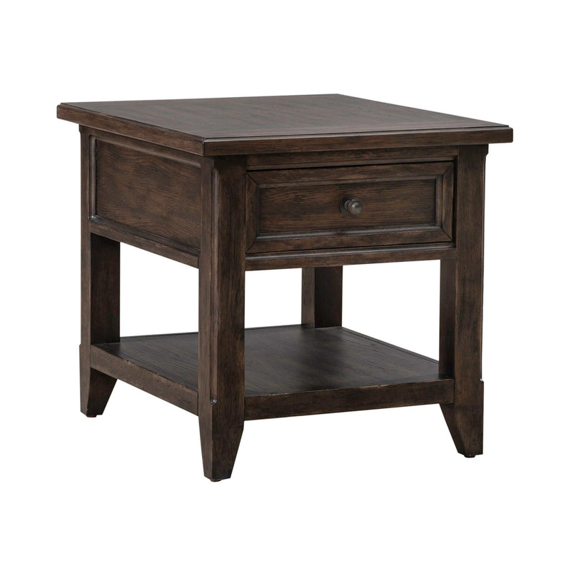Paradise Valley Rectangular End Table in Saddle Brown image