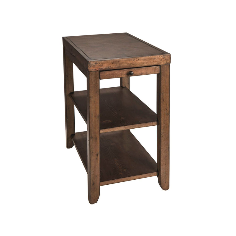 Mitchell Chairside Table in Brown