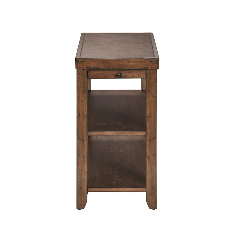Mitchell Chairside Table in Brown