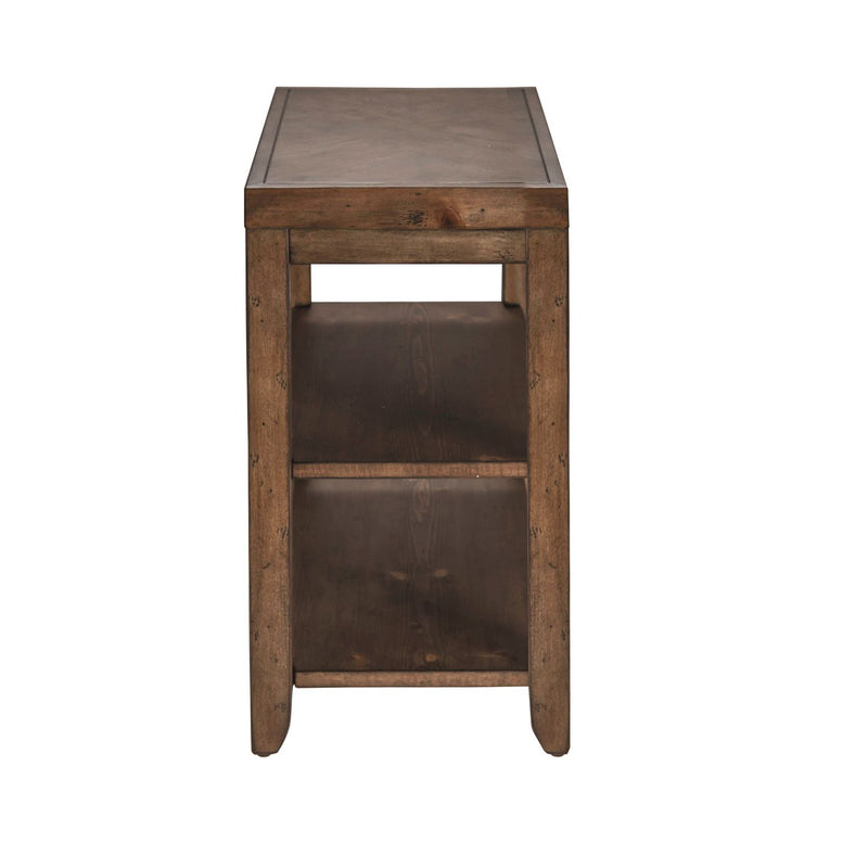 Mitchell Chairside Table in Brown
