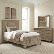 Rustic Traditions Twin Panel Bed, Dresser & Mirror image