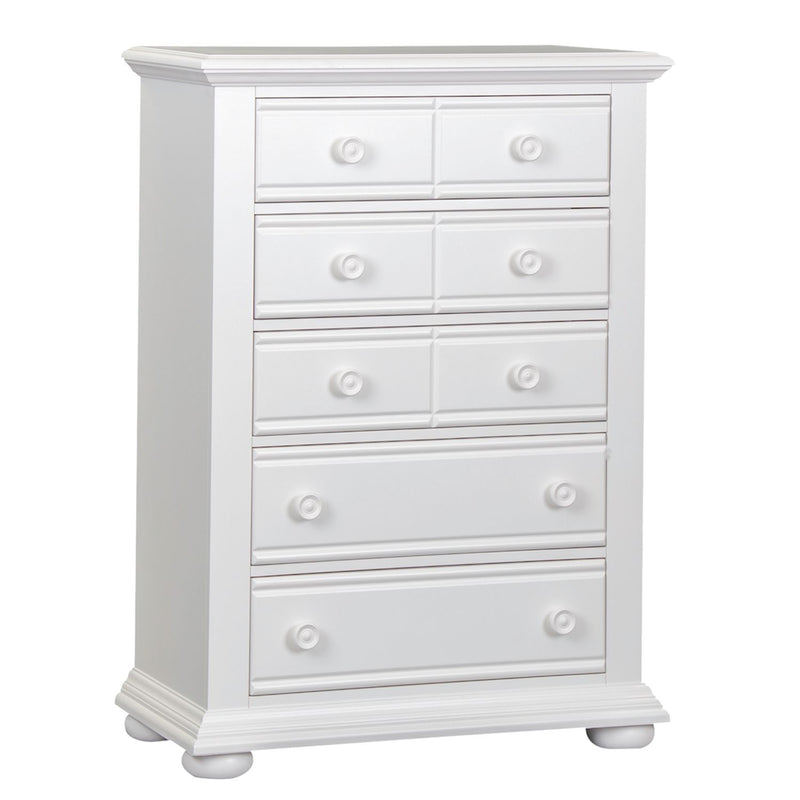 Summer House 5 Drawer Chest in White image