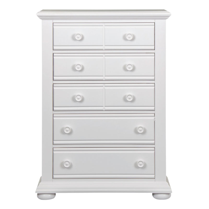 Summer House 5 Drawer Chest in White image