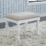 Summer House I Vanity Stool in Oyster White image