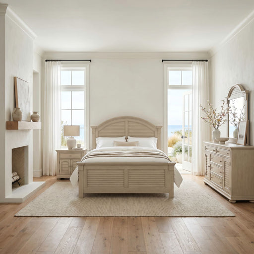 Summer House Queen Panel Bed, Dresser & Mirror, Night Stand image