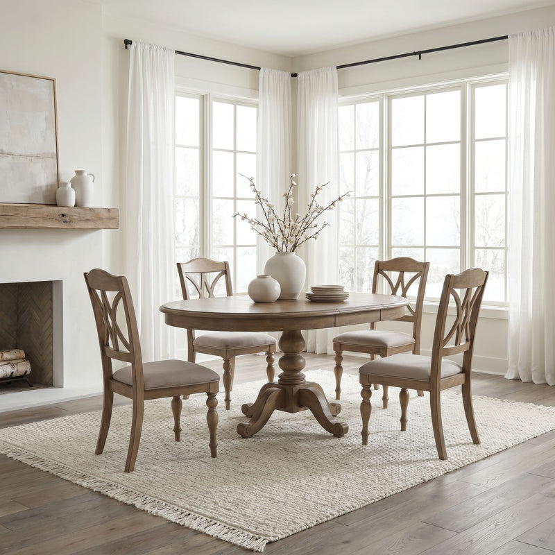 Summer House 5 Piece Pedestal Table Set image