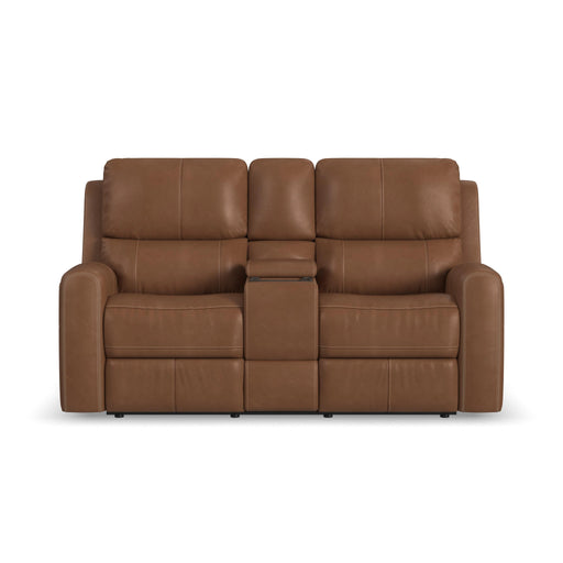 Linden Power Reclining Loveseat with Console & Power Headrests & Lumbar - 5000005147