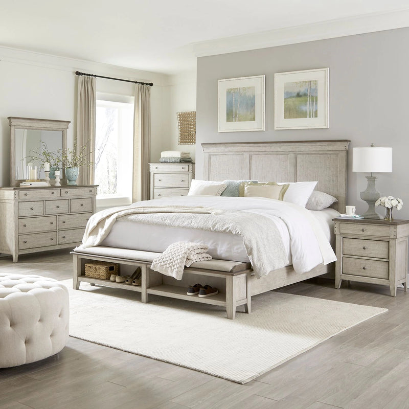 Ivy Hollow King California Storage Bed, Dresser & Mirror, Chest, Night Stand image