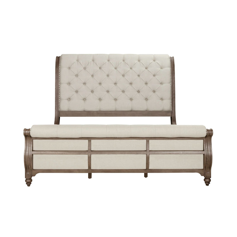 Americana Farmhouse Queen Sleigh Bed