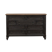 Americana Farmhouse 9 Drawer Dresser in Black image