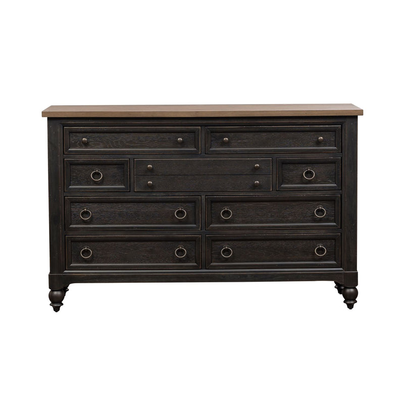 Americana Farmhouse 9 Drawer Dresser in Black image