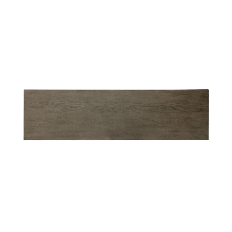 Americana Farmhouse 9 Drawer Dresser in Dusty Taupe and Black