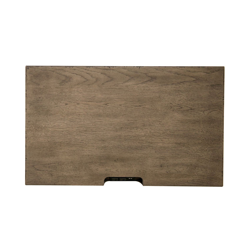 Americana Farmhouse 2 Drawer Nightstand in Dusty Taupe and Black image