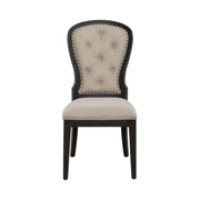 Americana Farmhouse Uph Tufted Back Side Chair - Black image