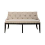 Americana Farmhouse Uph Shelter Dining Bench in Dusty Taupe & Black image