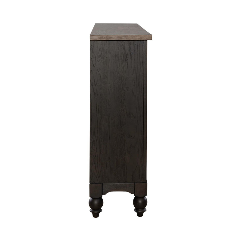 Americana Farmhouse Hall Buffet in Dusty Taupe & Black