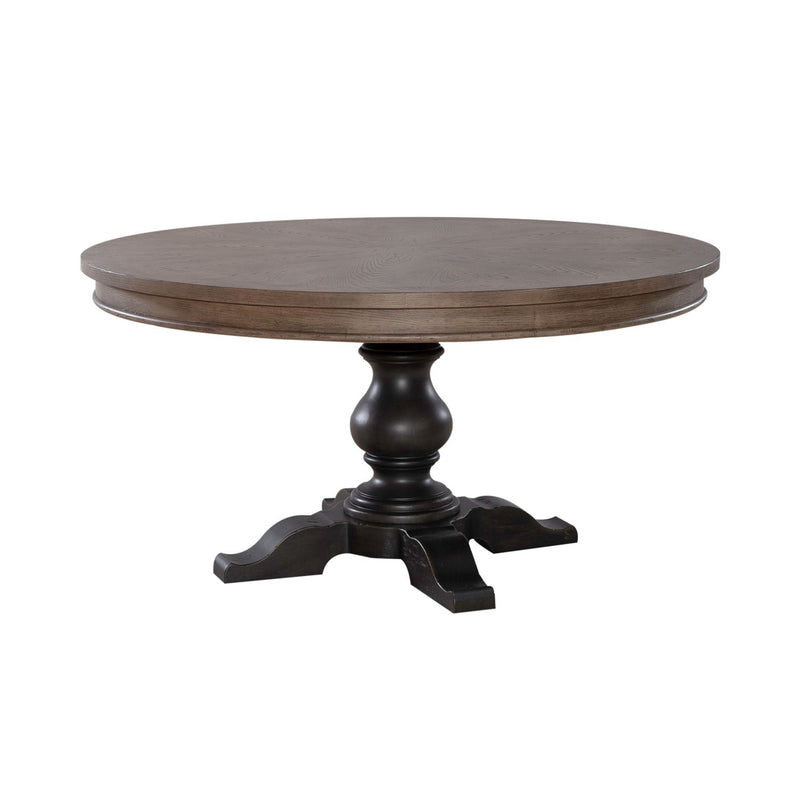 Americana Farmhouse Single Pedestal Table Base- Black image