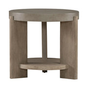 Affinity Round End Table in Dusty Taupe with Concrete Top image
