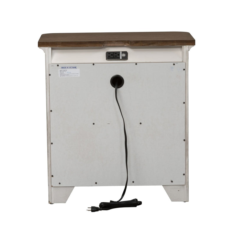 Farmhouse Reimagined Drawer Nightstand in Antique White image