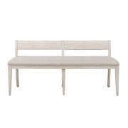 Farmhouse Reimagined Upholstered Bench (RTA) in Antique White image