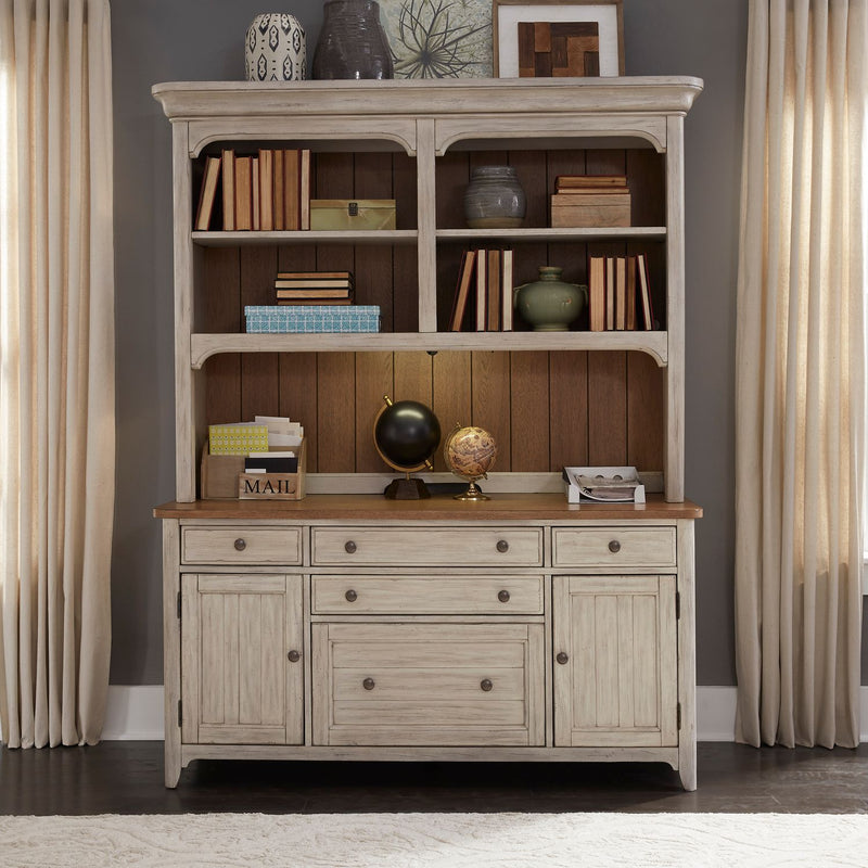 Farmhouse Reimagined 3 Piece Desk & Hutch Set