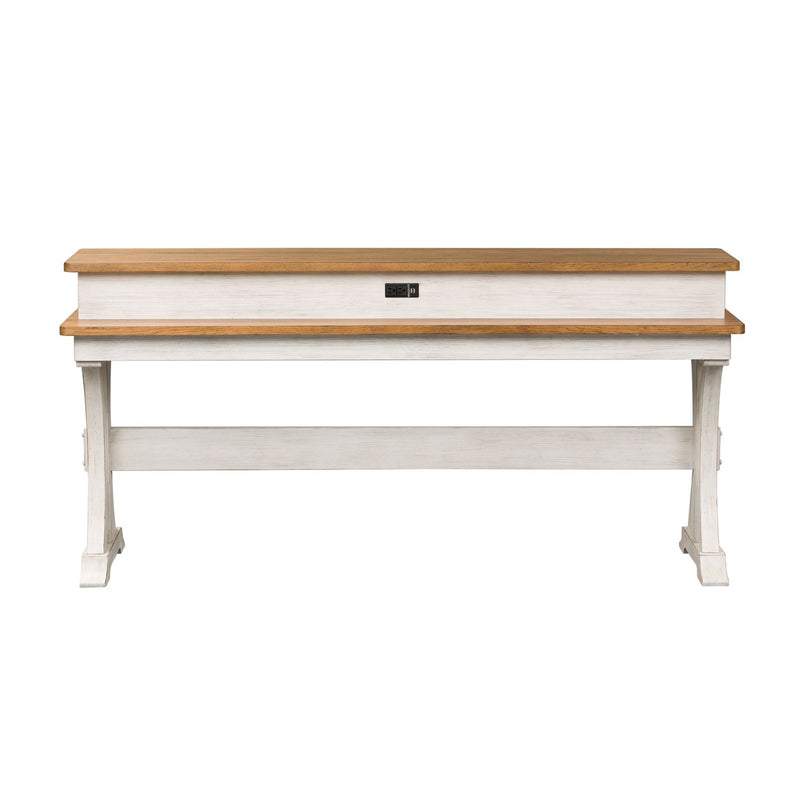 Farmhouse Reimagined Console Bar Table in Antique White image