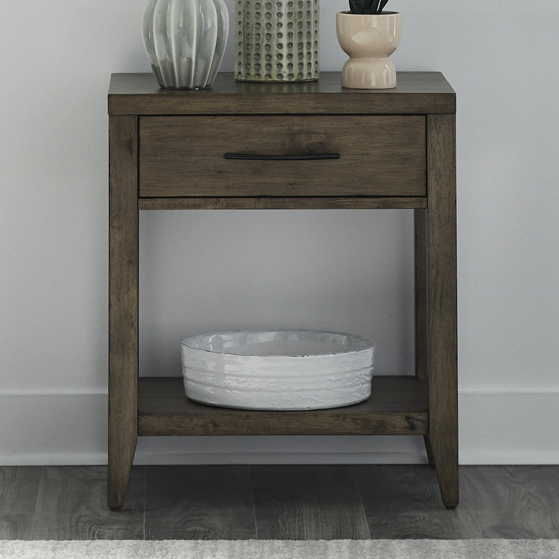 Shaker Lakes Open Nightstand w/ Charging Station image