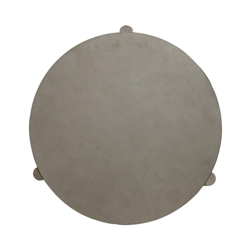Affinity Round End Table in Dusty Taupe with Concrete Top