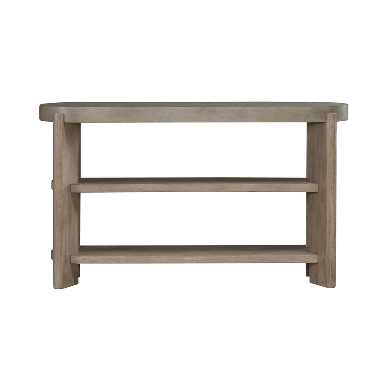 Affinity Sofa Table in Dusty Taupe with Concrete Top