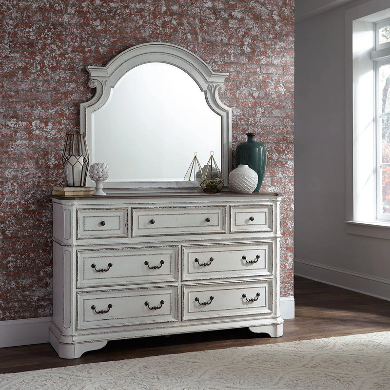 Magnolia Manor King California Panel Bed, Dresser & Mirror, Chest image