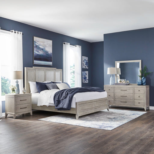 New Haven King California Panel Bed, Dresser & Mirror, Night Stand image